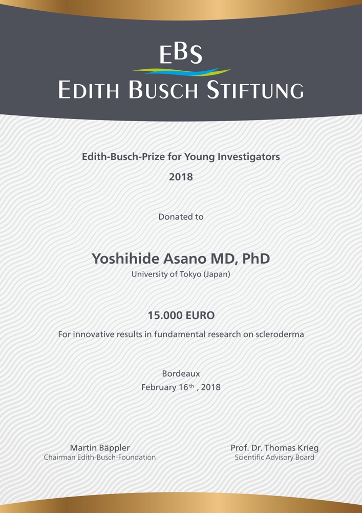Edith-Busch-Prize for Young Investigators 2018